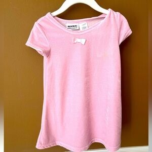 Blueberi Boulevard Girls Velour Velvet Pink Short Sleeve A-line Dress Size 2T
